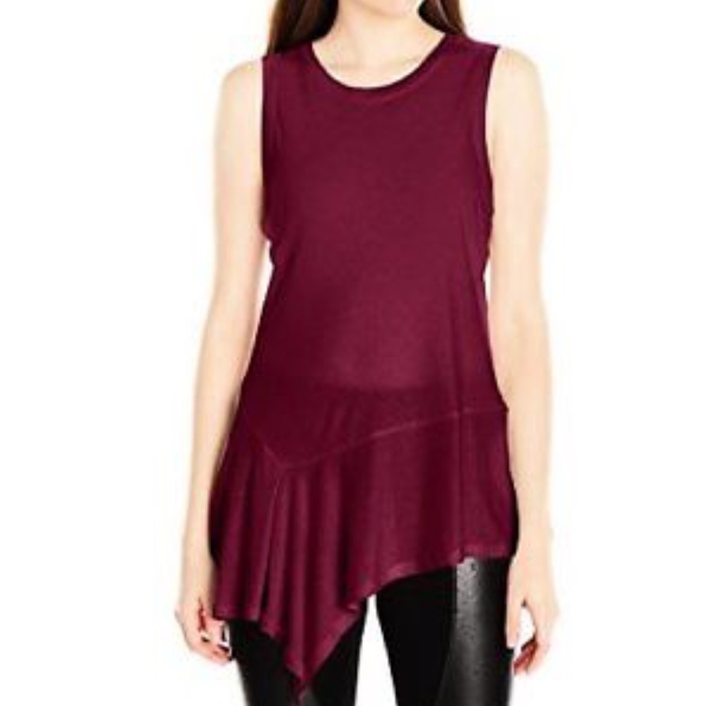Bcbgmaxazria top Cranberry color/ L /Brand New